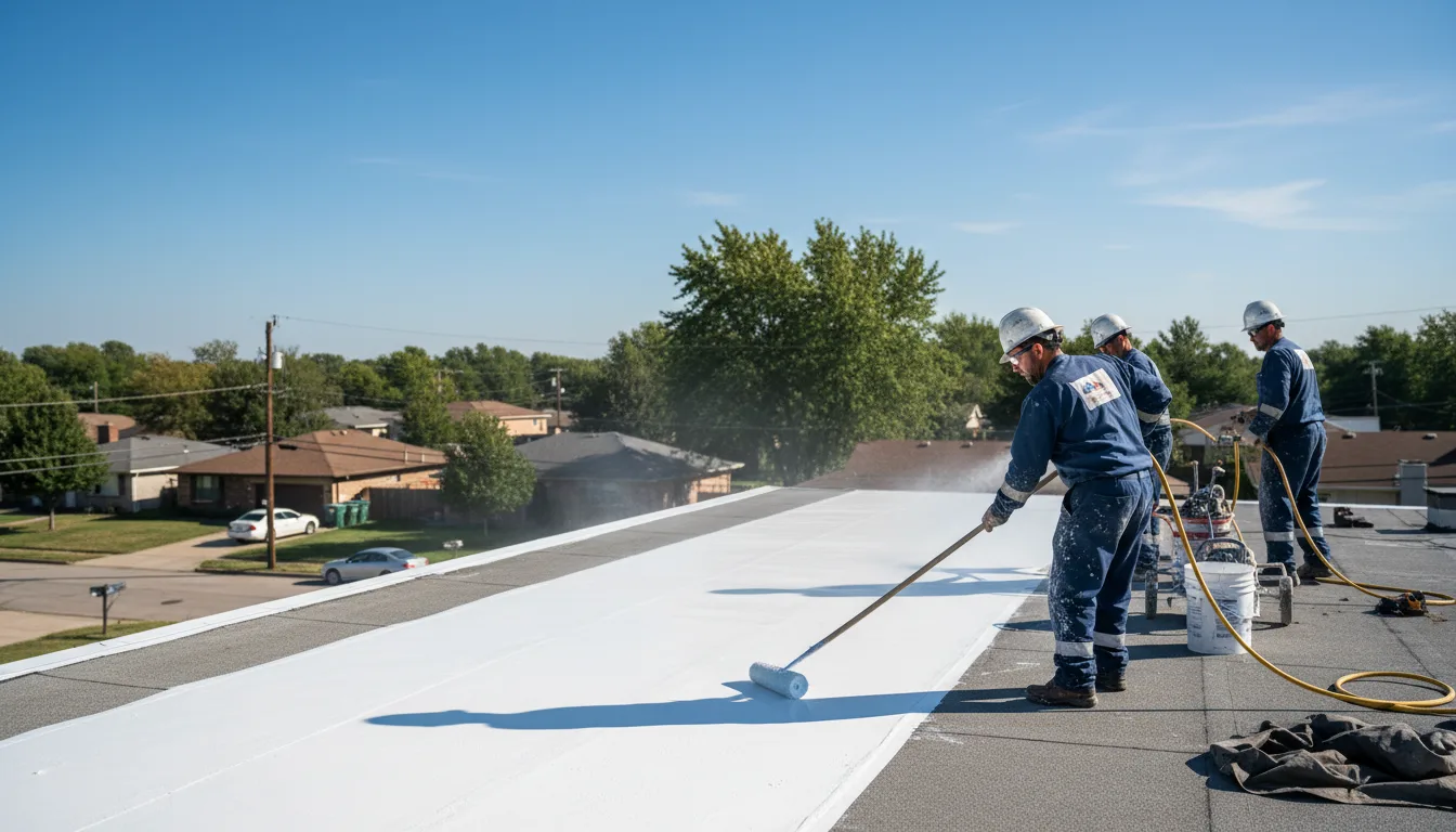 Commercial roof coating in Earlsboro, OK near me
